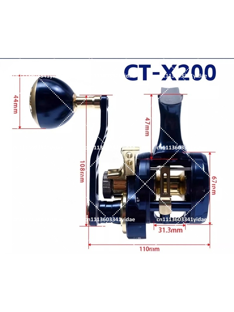 Trolling Reel - All-Metal Sea Fishing Drum Reel 25kg