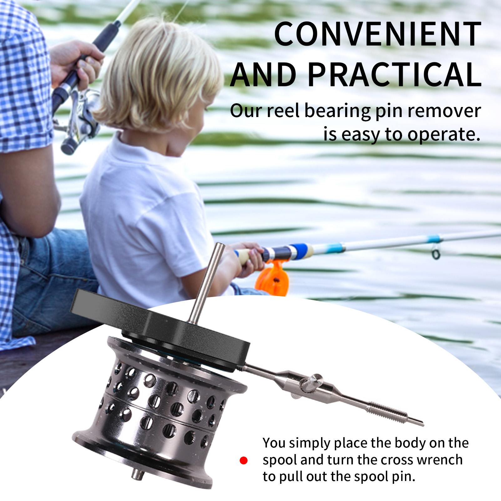 Spool Bearing Pin Remover Fish - Reel Repair Kit のレビューと価格