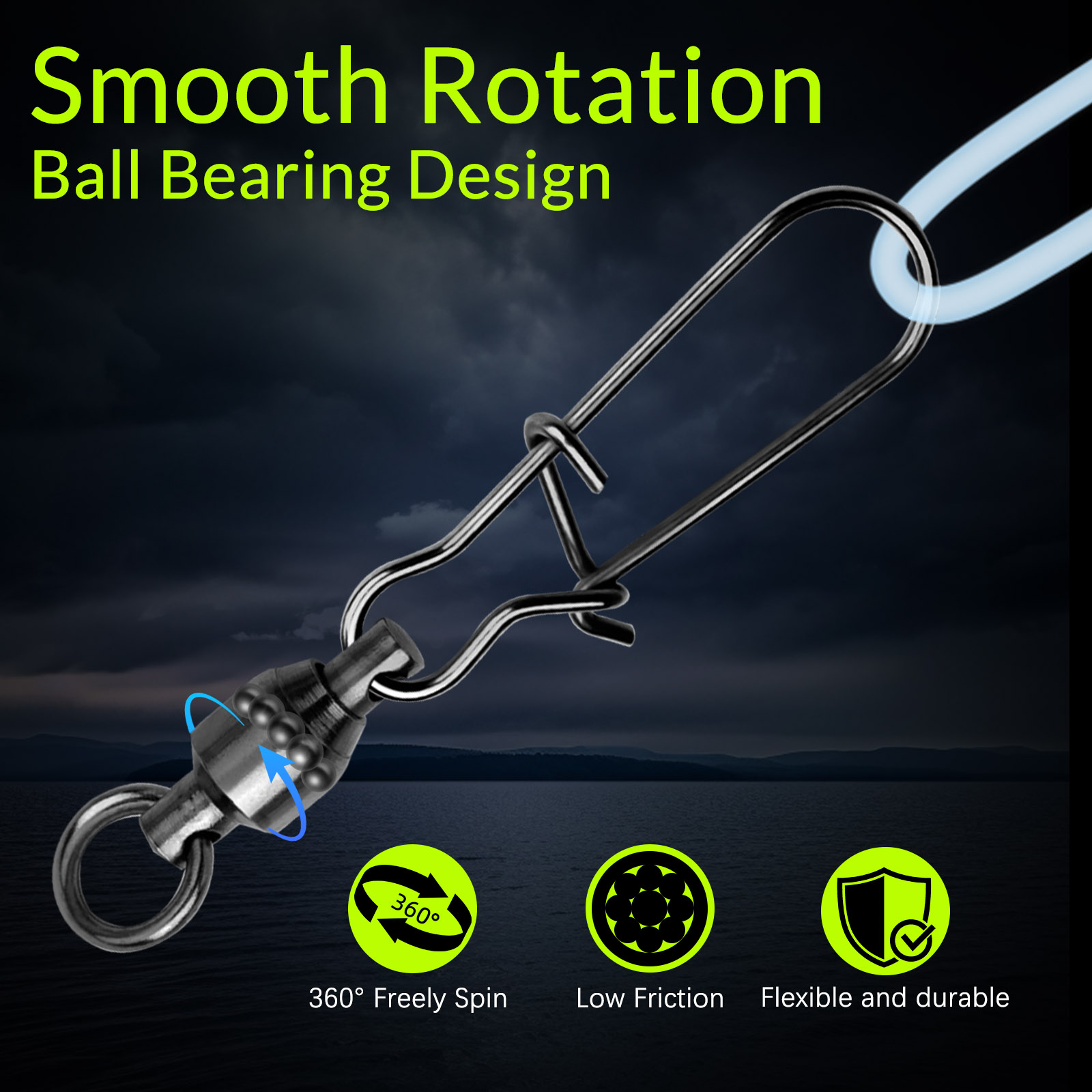 9KM 10PCS Ball Bearing Swivel  - Baitcasting Reel のレビューと価格