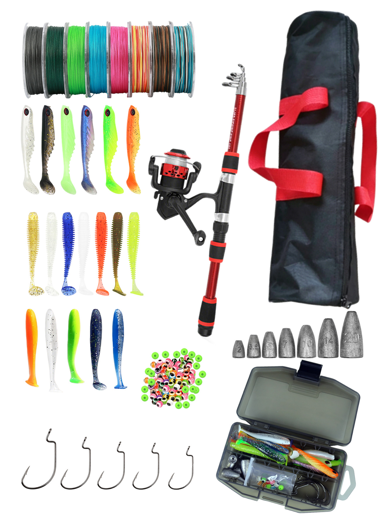 Fishing Rod Reel Combos Collap - Spincast Reel のレビューと価格