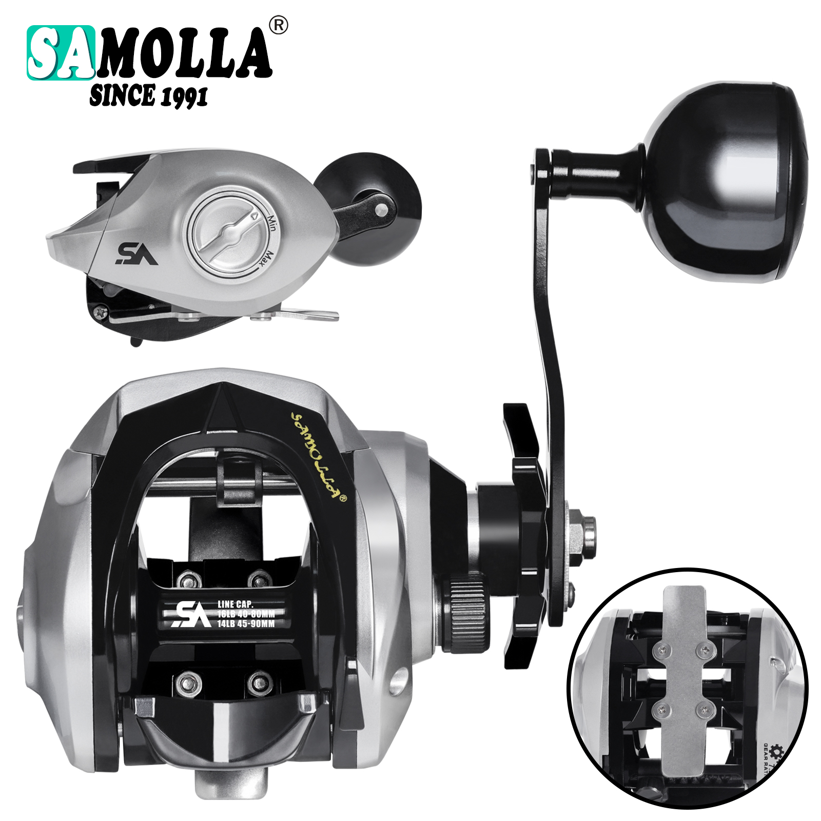 SAMOLLA Large New Baitcasting  - Trolling Reel のレビューと価格